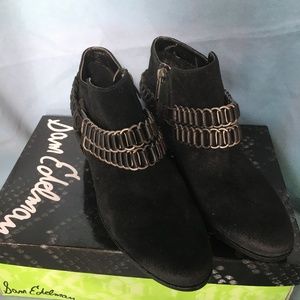 Sam Edelman Women's Black Posey Suede Ankle Boots. Size 7.5. NIB